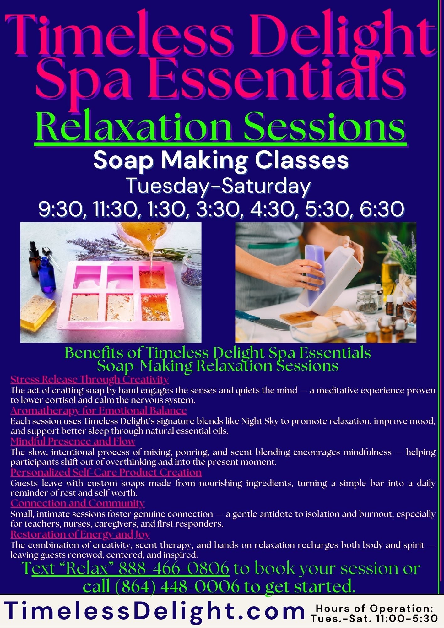 Soap Making Relaxation Session